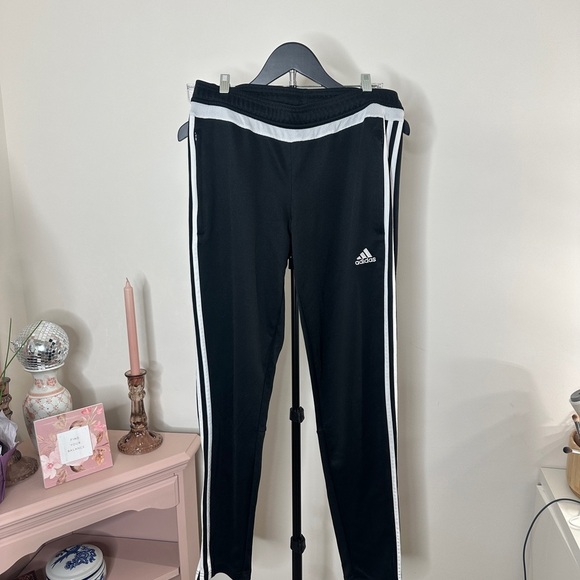 adidas Pants - Women’s Adidas Black and White Joggers Medium